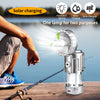 Solar-Powered Portable Electric Fan - Waterproof and Dual-Switched for Camping, Climbing, and Barbecues